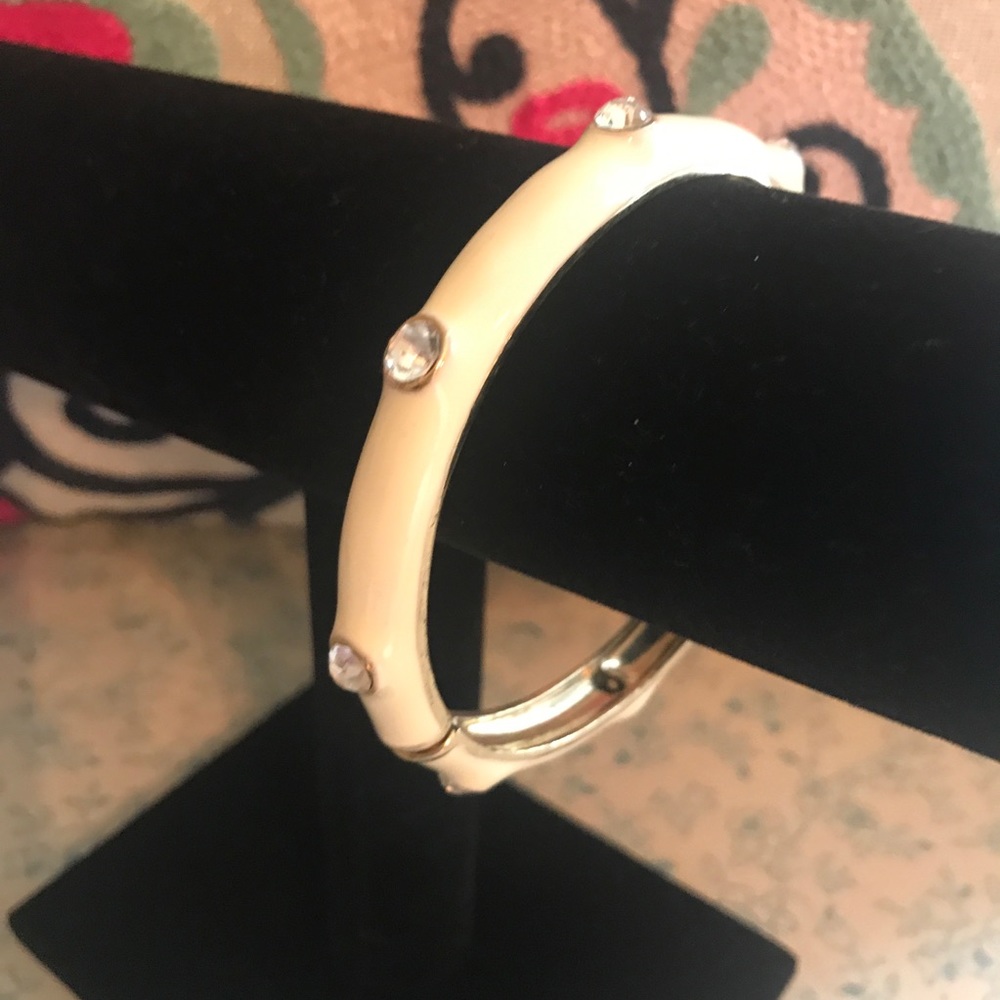 Premier Cream Enamel Bangle Bracelet
